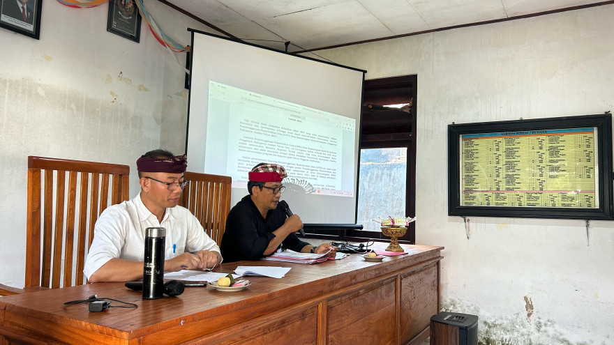 Sosialisasi LPPD oleh Kabid Bidang 1 DPMD Tabanan di Desa Baturiti
